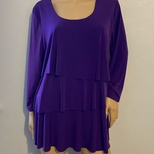 COPY - Susan graver purple layer top size L
